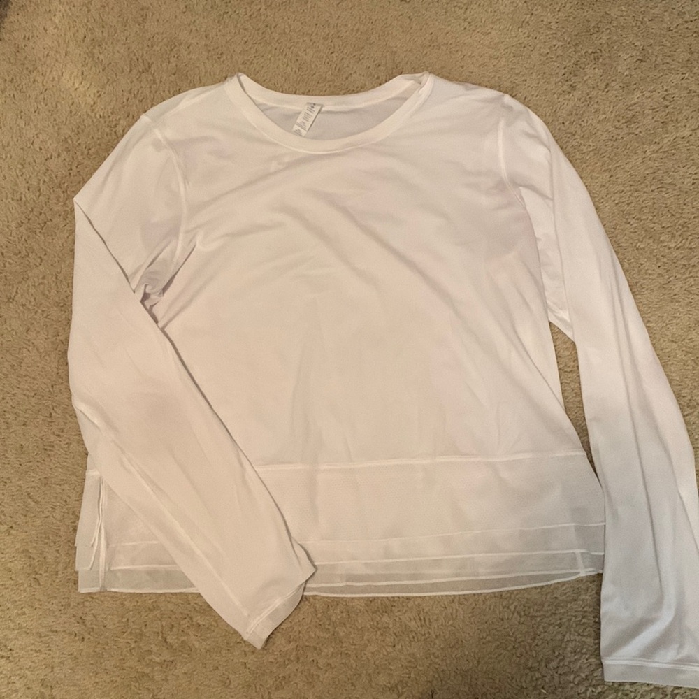 Lululemon White Long Sleeve Shirt size 8